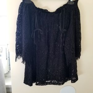 Bebe black lace top